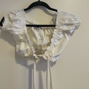 I.am.Gia white wrap top